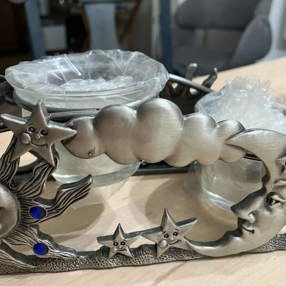 NWOT Spoontique Pewter Metal Arch Celestial Candle Holder - Picture 4 of 14